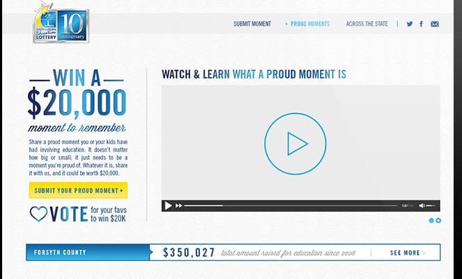 NC Education Lottery: Proud Moments 10th Anniversary Campaign
